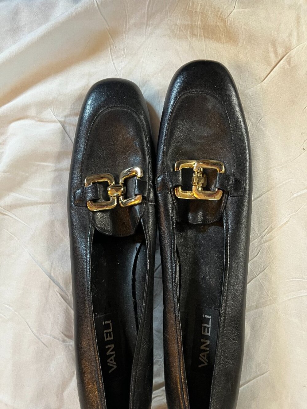 VANELi Black Leather Loafers